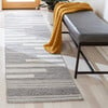 Striped Kilim Ezra Rug, Grey - Rugs - 6