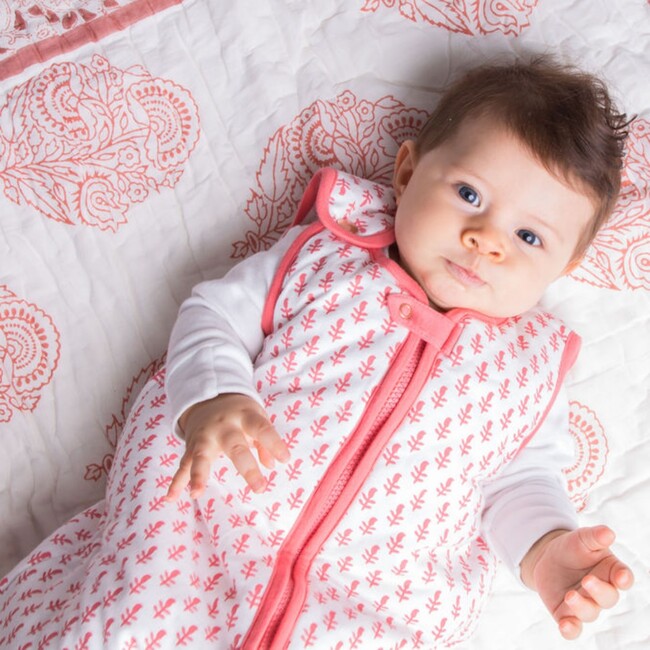 Block-Printed Lightweight Sleep Sack, Pink City - Sleepbags - 2