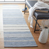 Striped Kilim Xander Rug, Blue/White - Rugs - 6