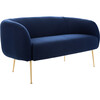 Alena Wool Blend Loveseat, Navy - Nursery Chairs - 3