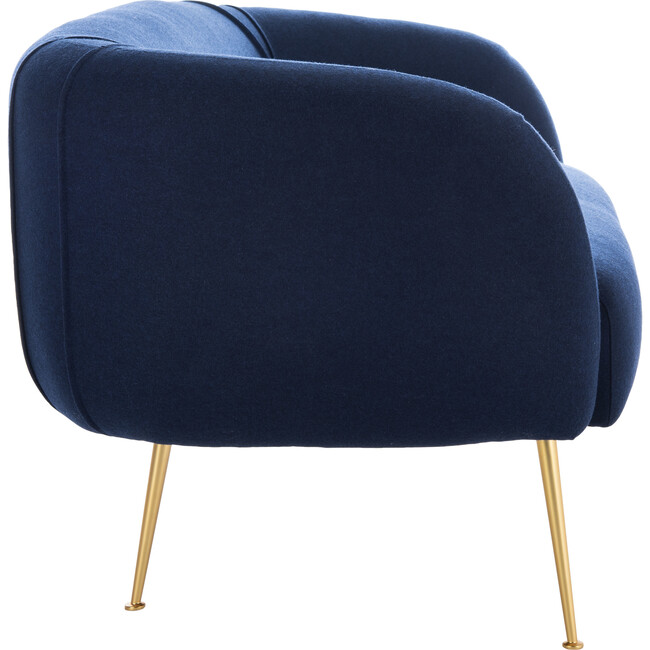 Alena Wool Blend Loveseat, Navy - Nursery Chairs - 4