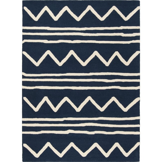 Parker Rug, Navy/Ivory - Rugs - 2