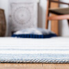 Striped Kilim Zeke Rug, Blue/White - Rugs - 8