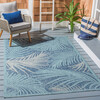 Courtyard Grace Indoor/Outdoor Rug, Blue - Rugs - 3