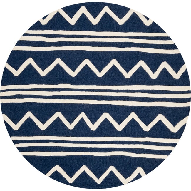 Parker Rug, Navy/Ivory - Rugs - 3