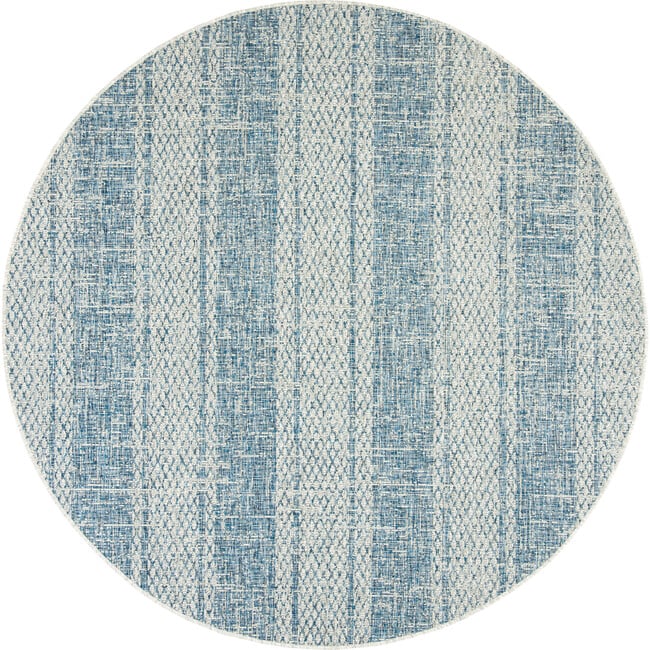 Courtyard Penny Indoor/Outdoor Rug, Blue - Rugs - 5