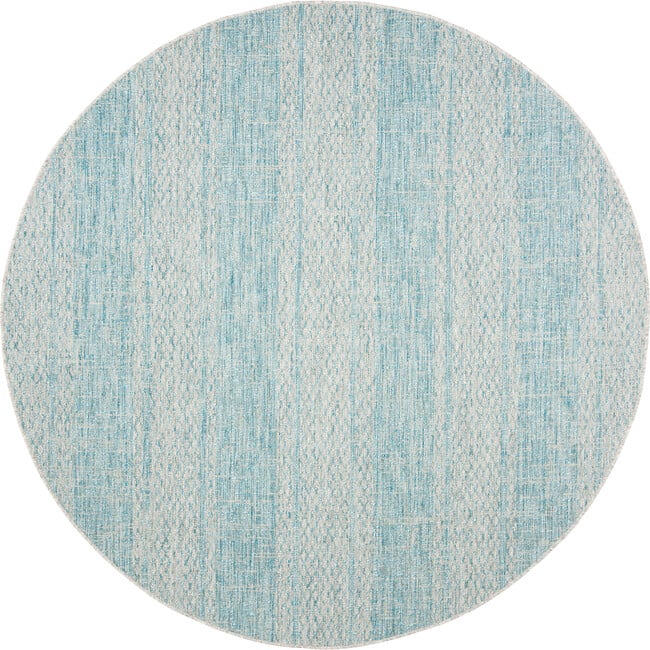 Courtyard Penny Indoor/Outdoor Rug, Turquoise - Rugs - 5