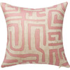 Kuba Cloth Printed Pillow, Terracotta - Decorative Pillows - 1 - thumbnail