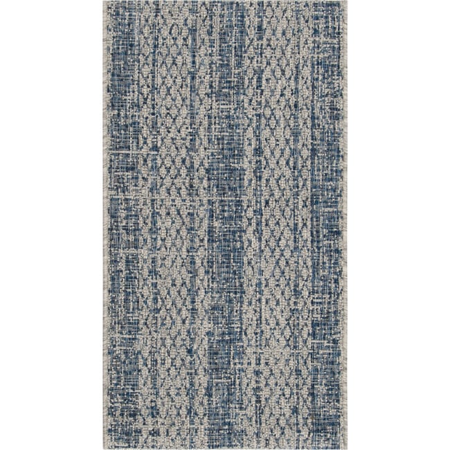 Courtyard Penny Indoor/Outdoor Rug, Blue - Rugs - 6