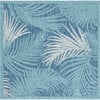 Courtyard Grace Indoor/Outdoor Rug, Blue - Rugs - 5