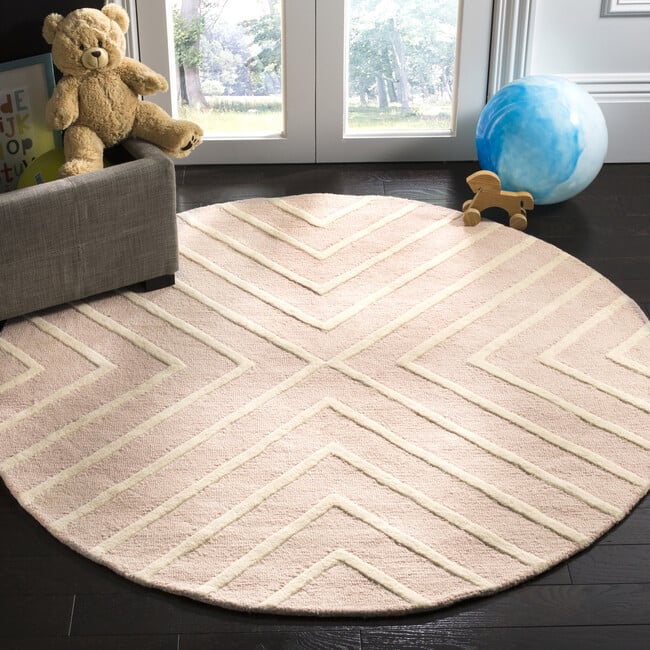 Rey Rug, Pink/Ivory - Rugs - 8