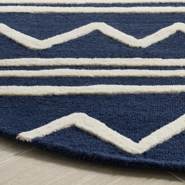 Parker Rug, Navy/Ivory - Rugs - 7