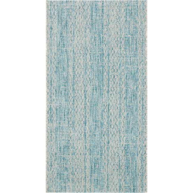 Courtyard Penny Indoor/Outdoor Rug, Turquoise - Rugs - 8