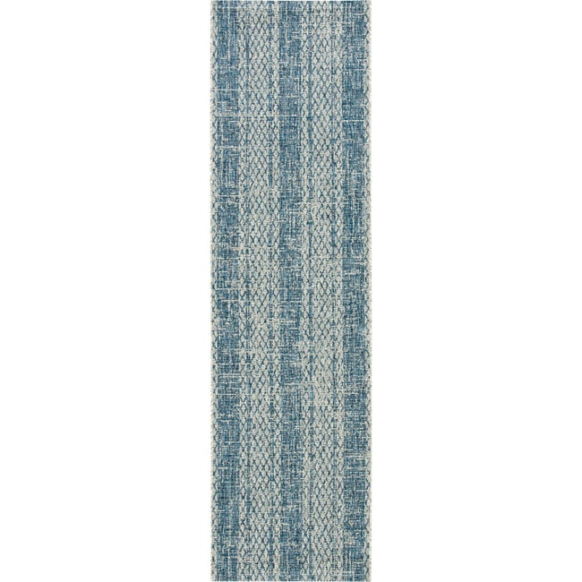 Courtyard Penny Indoor/Outdoor Rug, Blue - Rugs - 9