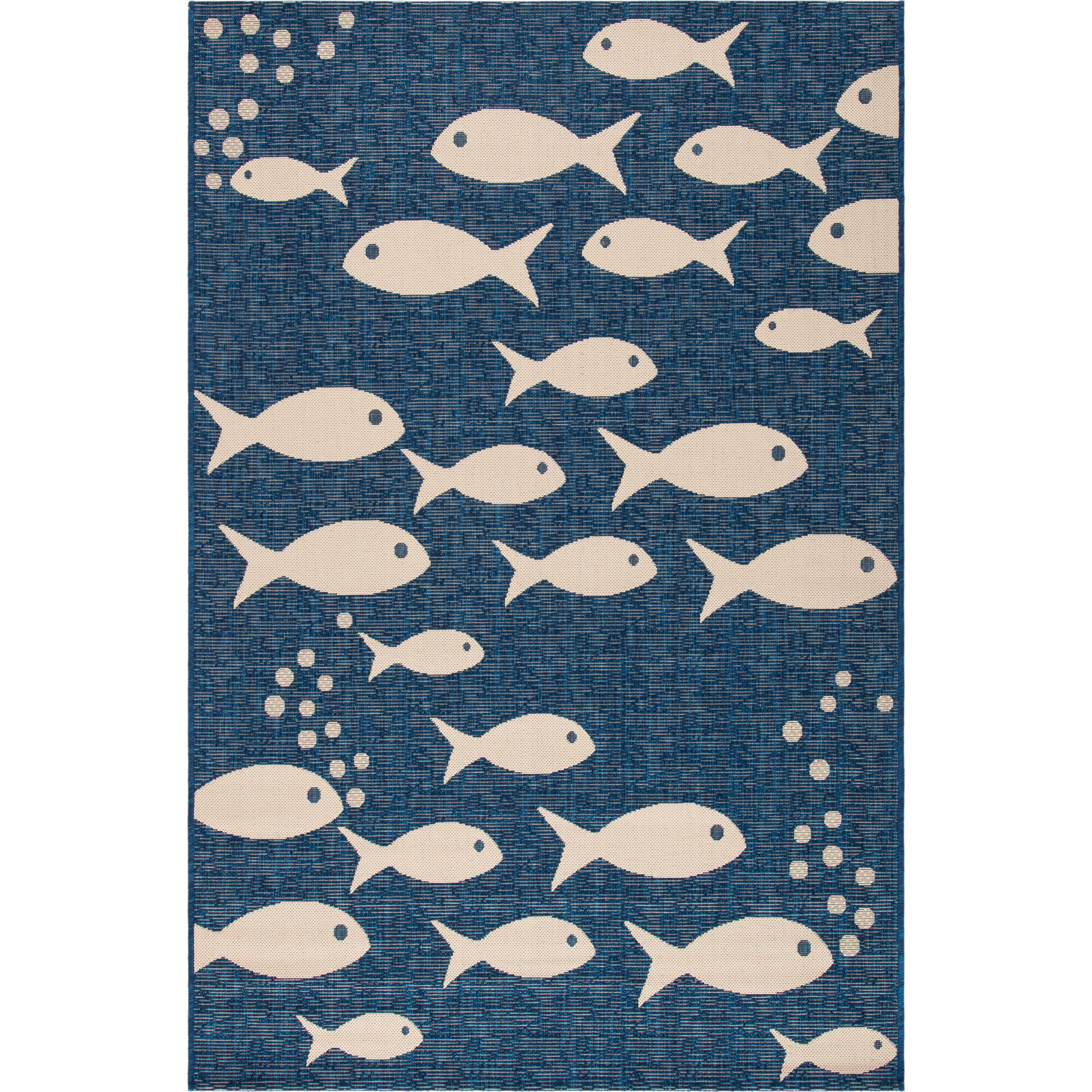 Courtyard Nemo Indoor/Outdoor Rug, Navy - Rugs - 1