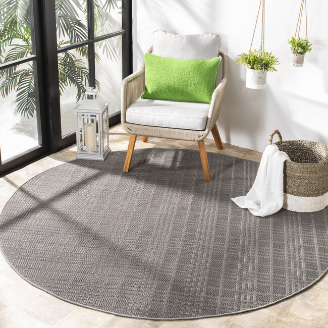 Bermuda Maya Indoor/Outdoor Rug, Dark Grey - Rugs - 2