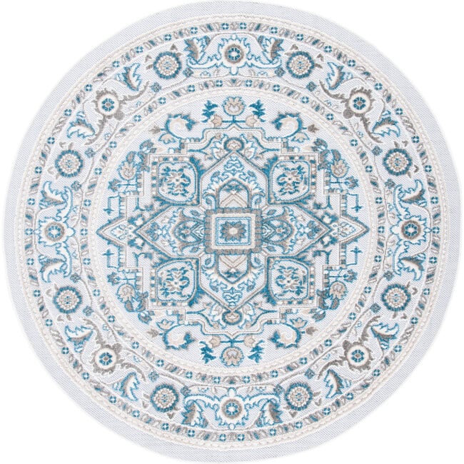 Cabana Claire Indoor/Outdoor Rug, Blue - Rugs - 4