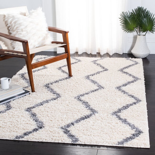 Venus Shag Tristan Rug, White/Grey - Rugs - 2