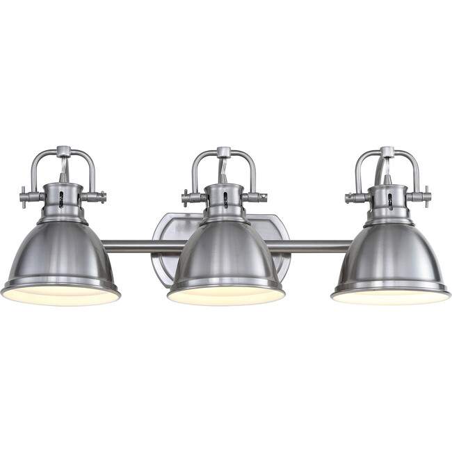 Roland Three Light Bathroom Sconce, Nickel - Lighting - 2
