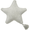 Knitted Twinkle Star Cushion, Grey - Decorative Pillows - 1 - thumbnail