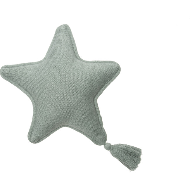 Knitted Twinkle Star Cushion, Indus Blue