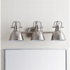 Roland Three Light Bathroom Sconce, Nickel - Lighting - 3