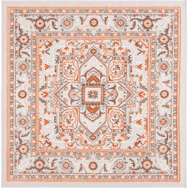 Cabana Claire Indoor/Outdoor Rug, Orange/Grey - Rugs - 6