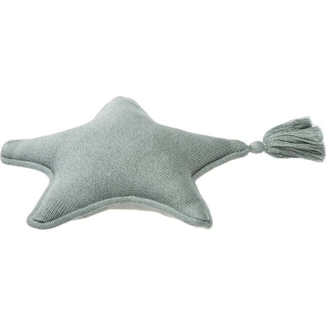 Knitted Twinkle Star Cushion, Indus Blue - Decorative Pillows - 2
