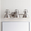 Roland Three Light Bathroom Sconce, Nickel - Lighting - 4