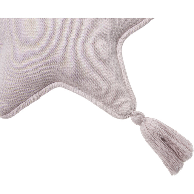Knitted Twinkle Star Cushion, Pink Pearl - Decorative Pillows - 5