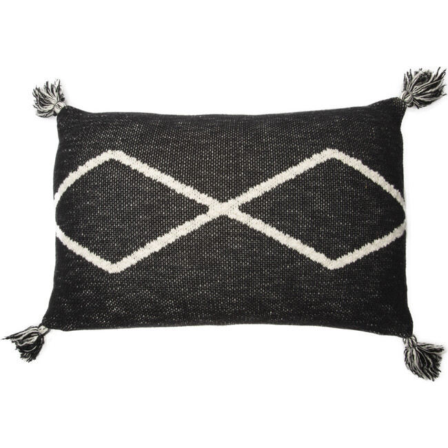 Oasis Knitted Cushion, Black