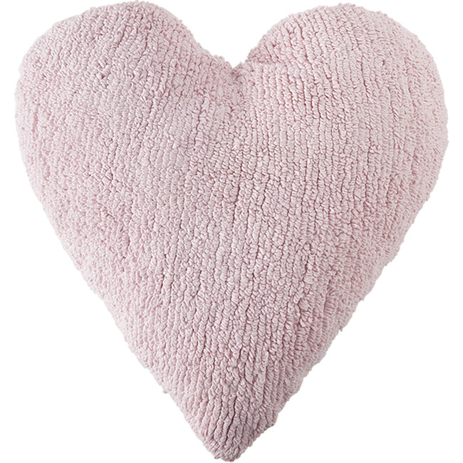 Heart Washable Pillow, Pink