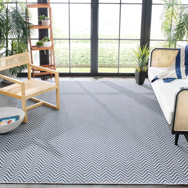 Bermuda Vera Indoor/Outdoor Rug, Blue/Cream - Rugs - 3