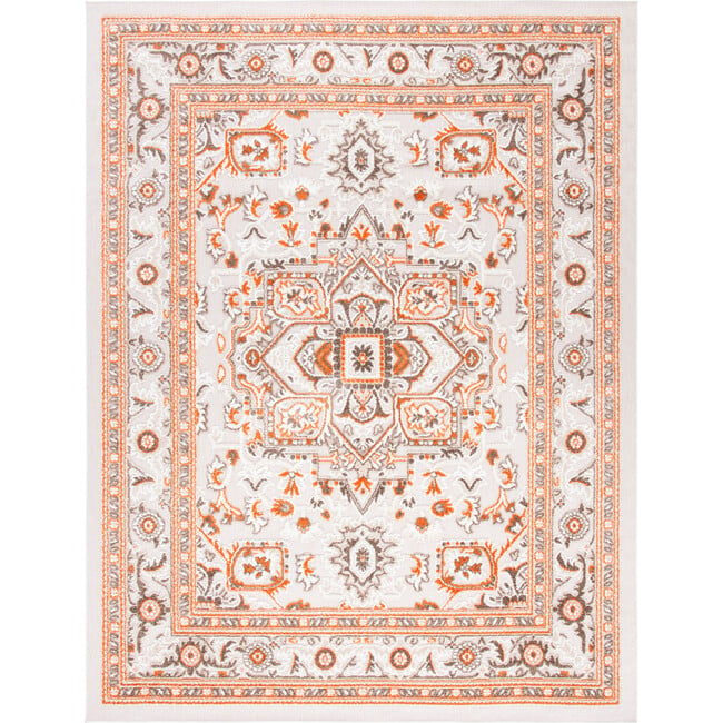 Cabana Claire Indoor/Outdoor Rug, Orange/Grey - Rugs - 8