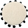 Circle Washable Pillow, Black - Decorative Pillows - 1 - thumbnail