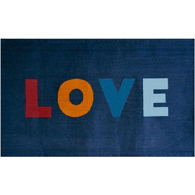 Oeuf Love Rug Navy Blue 4' x 6' - Rugs - 1