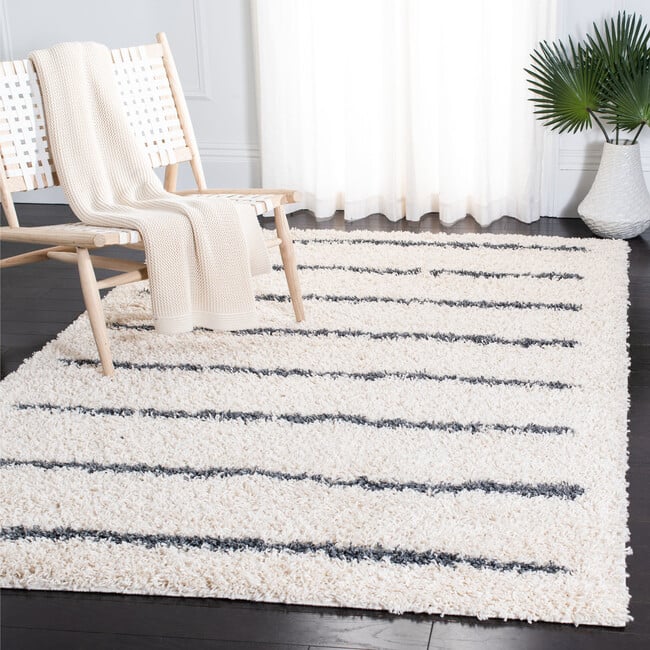 Venus Shag Sebastian Rug, White/Grey - Rugs - 2