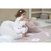 Round Knitted Biscuit Cushion, Ivory - Decorative Pillows - 7