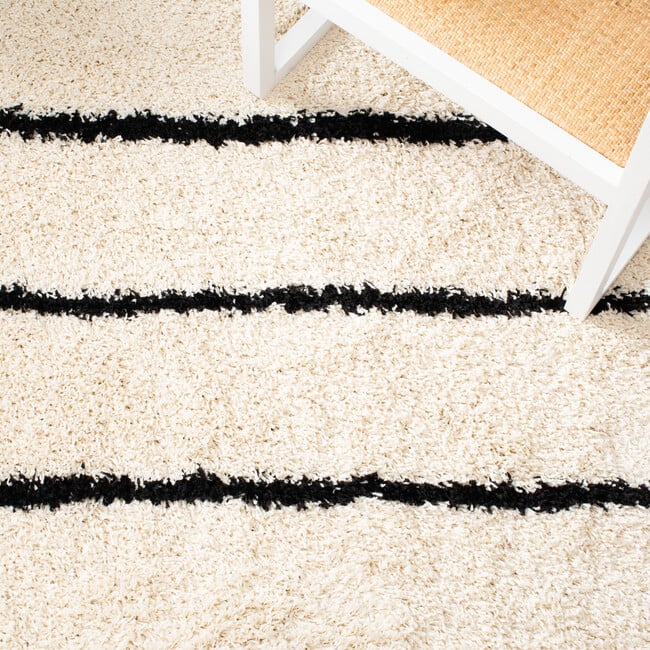 Venus Shag Sebastian Rug, White/Black - Rugs - 3