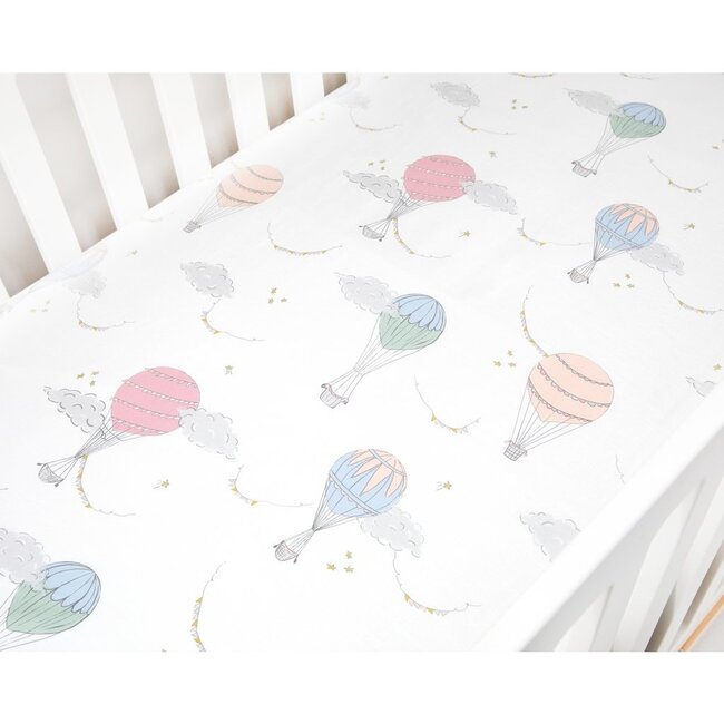 Touch The Sky Crib Sheet, Pink - Other Accessories - 1