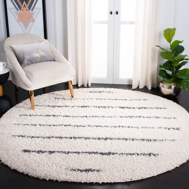 Venus Shag Sebastian Rug, White/Grey - Rugs - 7