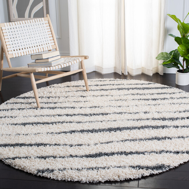 Venus Shag Xavier Rug, White/Grey - Rugs - 4