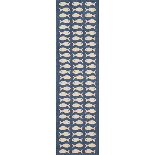 Courtyard Dory Indoor/Outdoor Rug, Navy - Rugs - 3