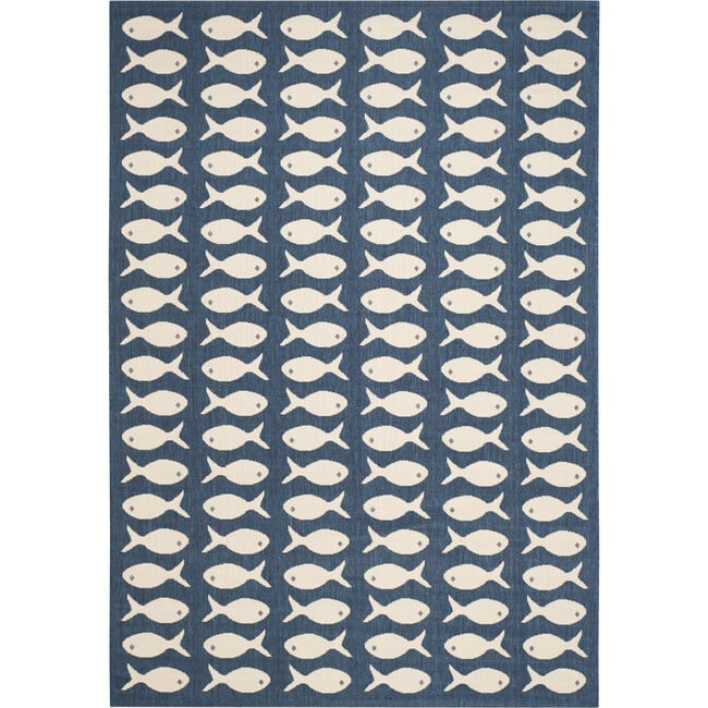 Courtyard Dory Indoor/Outdoor Rug, Navy - Rugs - 4