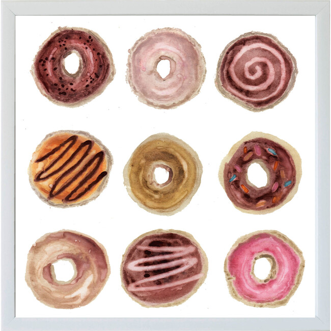 Watercolor Magnet Board Art, Donuts