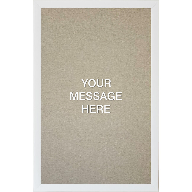 Tan Magnetic Letter Board, White Frame - Wall Décor - 3