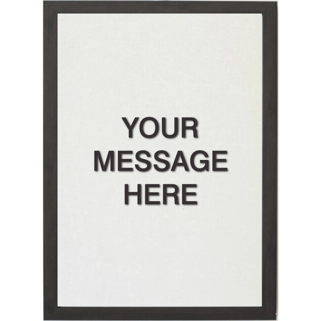 White Magnetic Letter Board, Ebony Frame - Wall Décor - 4