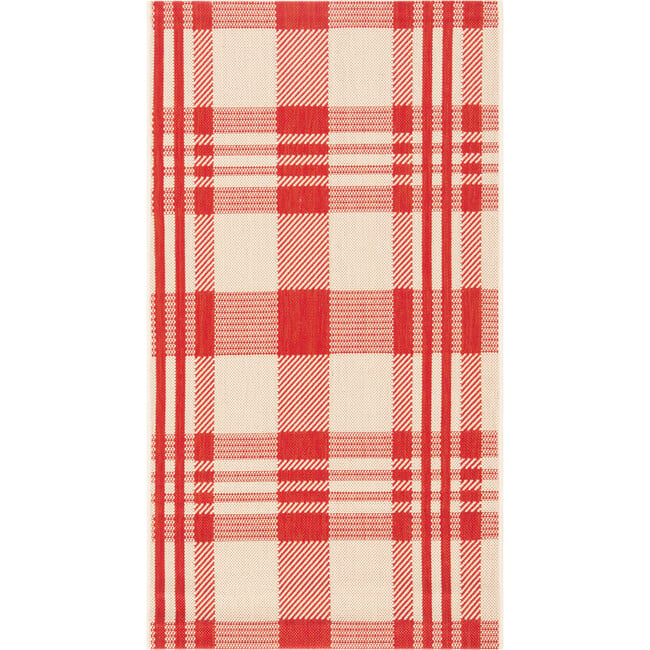 Courtyard Abigail Indoor/Outdoor Rug, Red/Beige Plaid - Rugs - 6