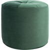 Hawkem Cylinder Ottoman, Dark Emerald - Accent Seating - 1 - thumbnail