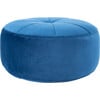 Amais Round Ottoman, Navy - Accent Seating - 1 - thumbnail